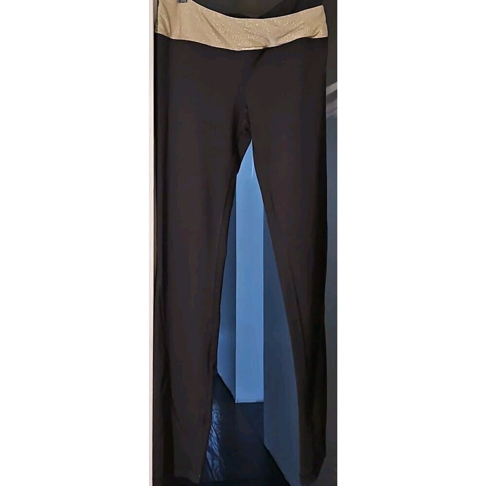 New M/M 30x32 VICTORIA’S SECRET VSX SPORT STANDOUT BODY Leggings GOLD & BLACK